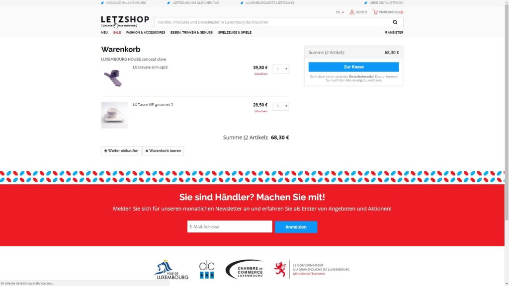 Video site web Letzshop