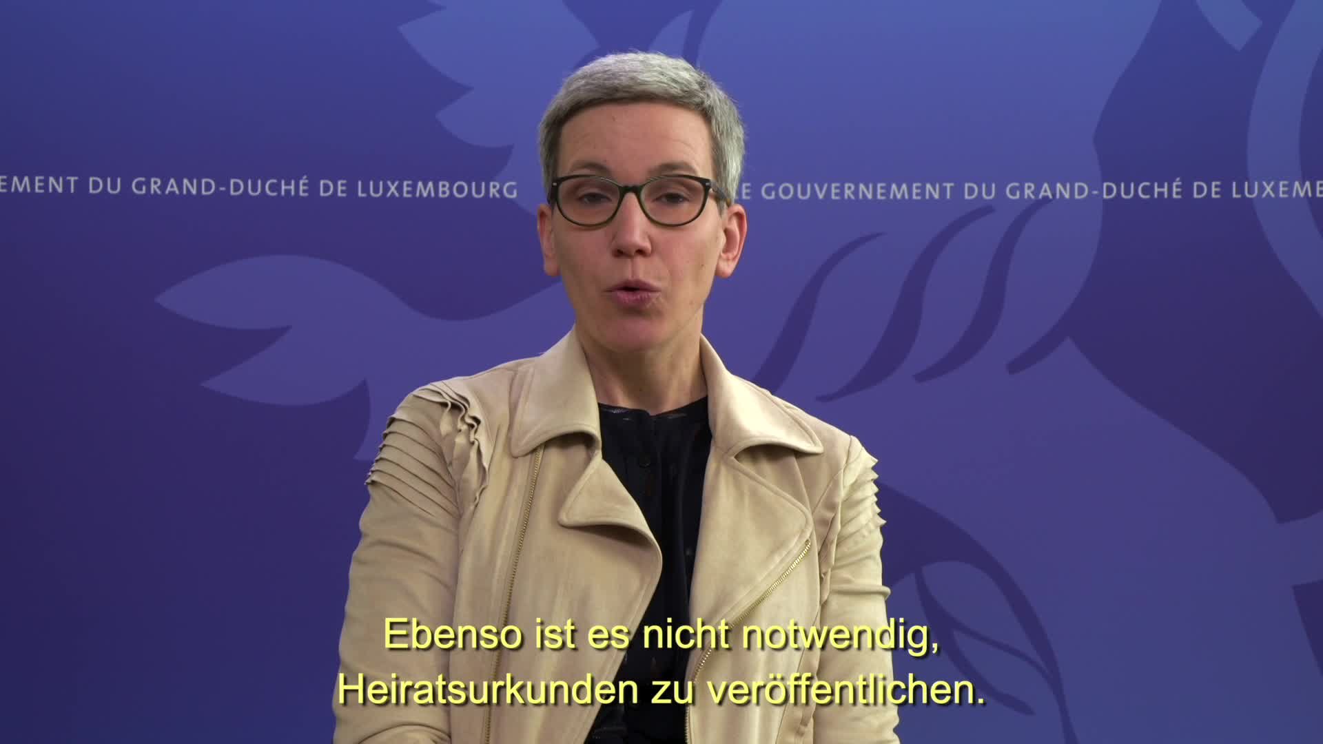 Covid19 - Die Ministerin der Justiz, Sam Tanson, informiert