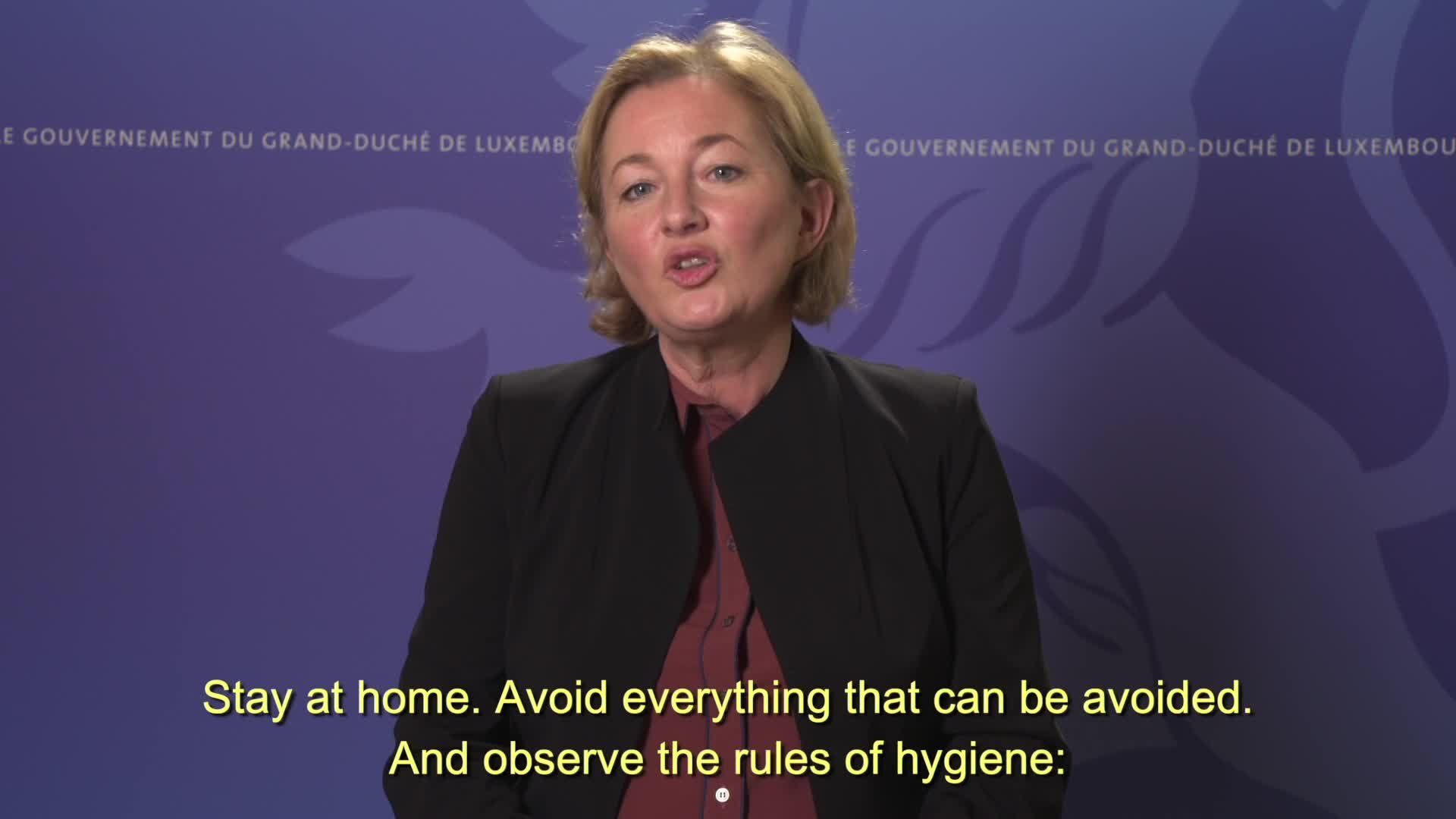 Covid19 - The Minister of Health, Paulette Lenert, informs