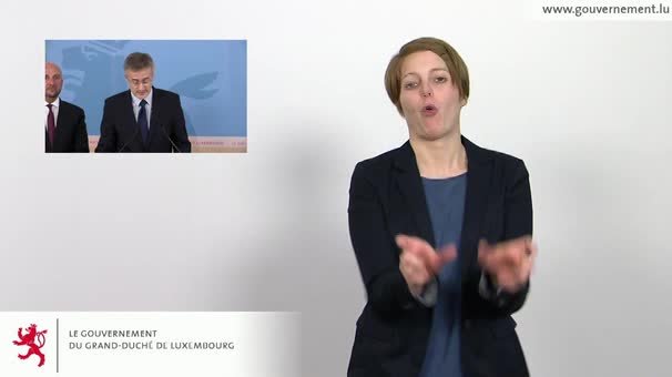 Interprétation en langue des signes du briefing du Conseil de gouvernement