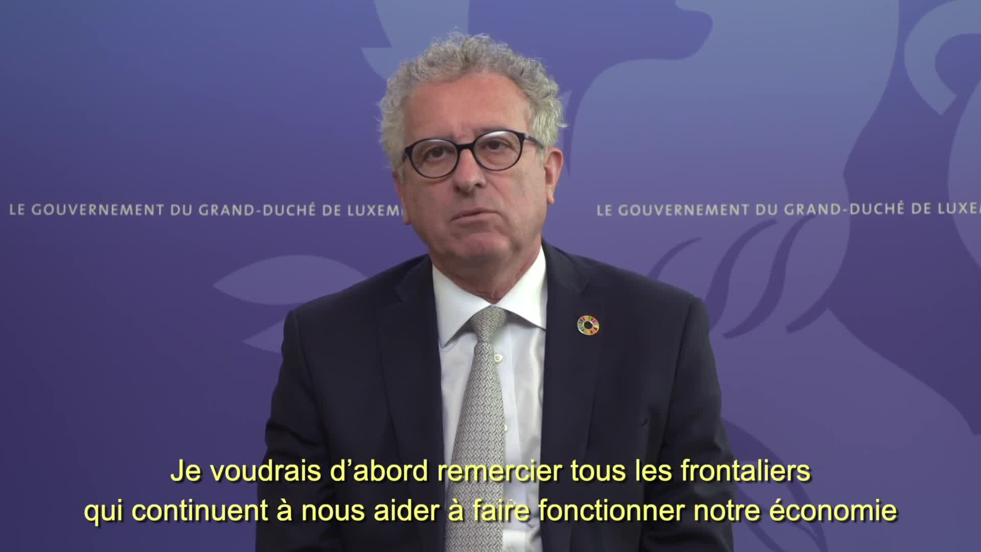Covid19 - Le ministre des Finances, Pierre Gramegna, informe