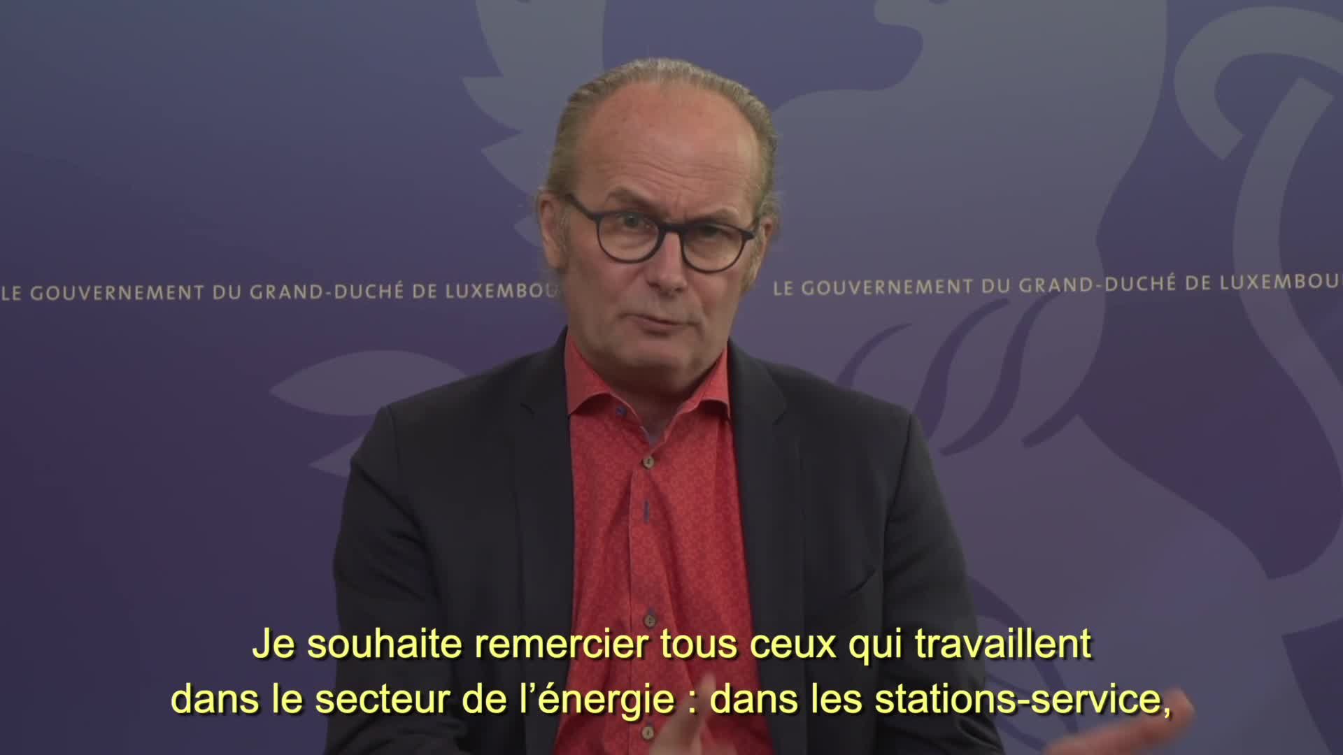 Covid19 - Le ministre de l'Énergie, Claude Turmes, informe