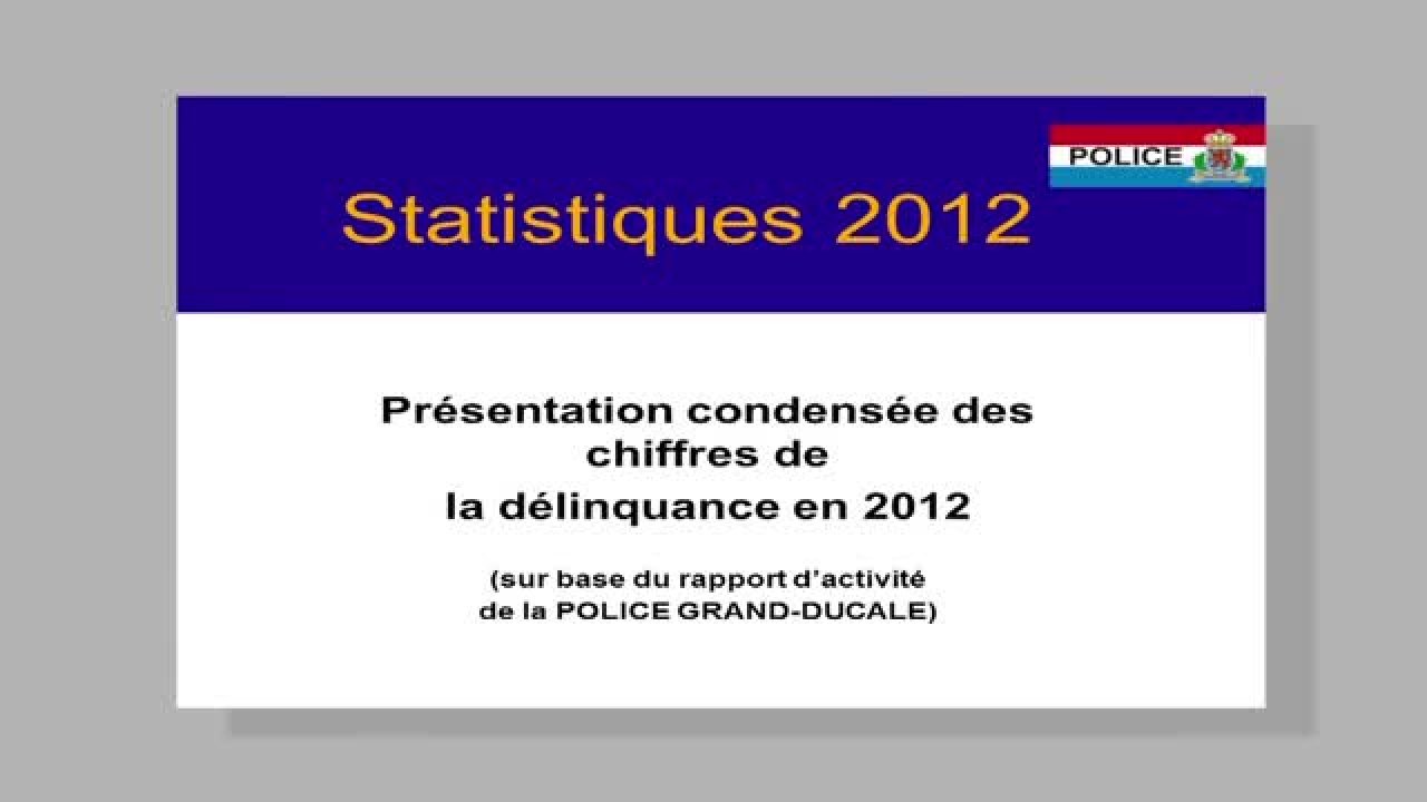 Police / 2013 / Délinquance 2012 : évolution inquiétante des actes violents. La Police est prête à relever le défi !